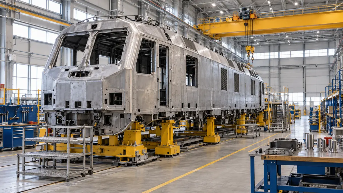 Locomotive body assembly workshop