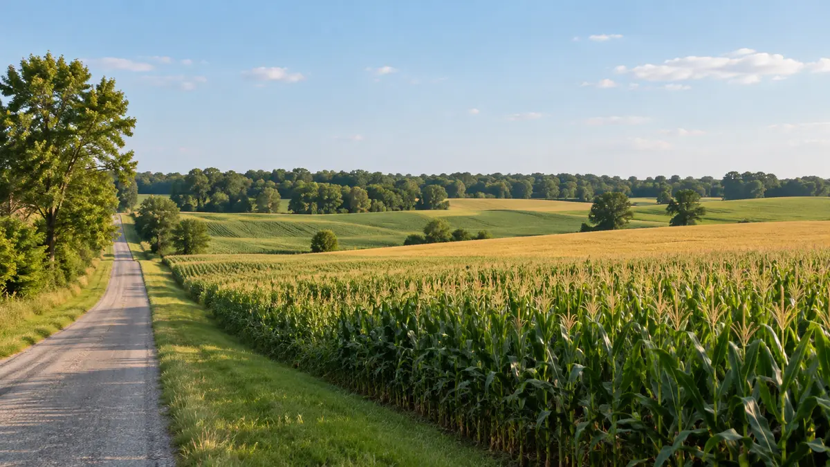 Central Indiana landscape