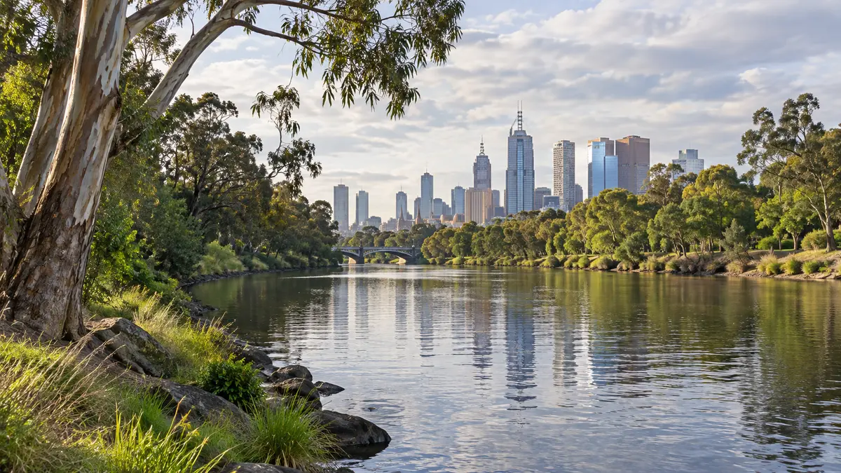 Melbourne river landscape Melbourne river landscape