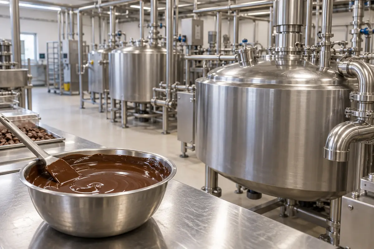 Industrial chocolate processing