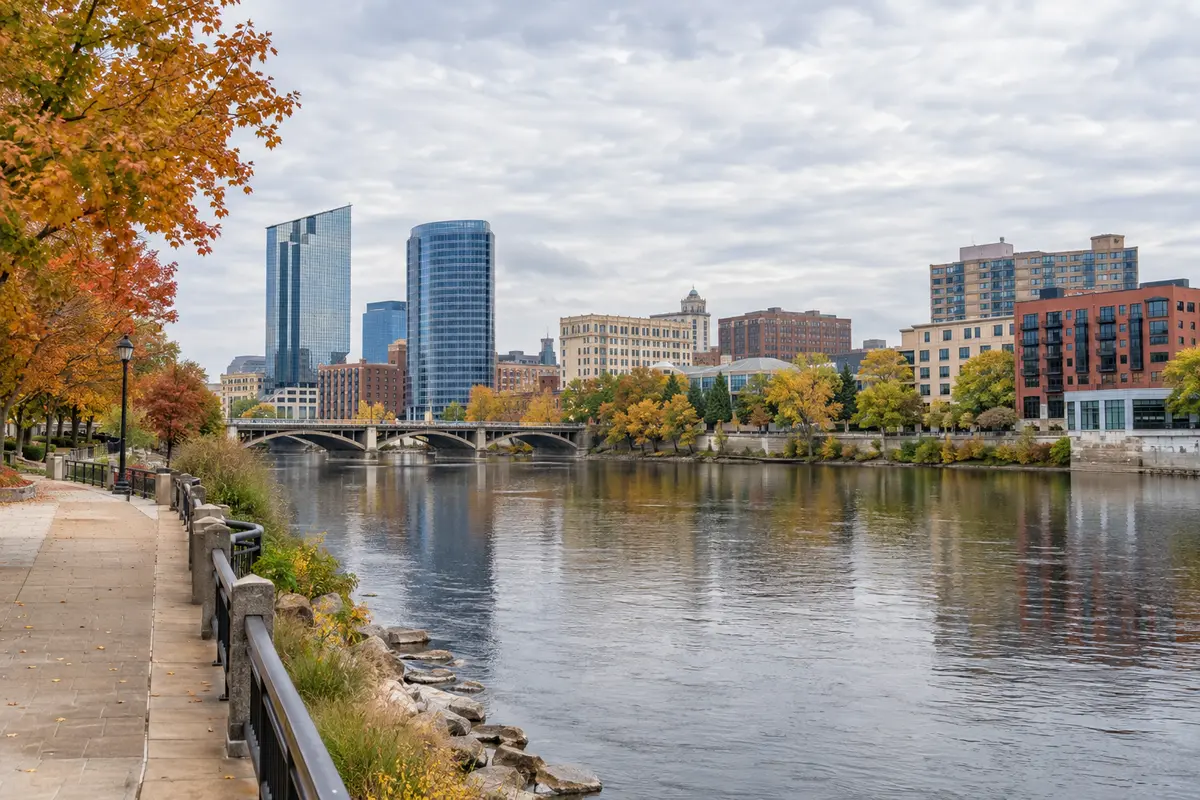 Typical Grand Rapids river landscape