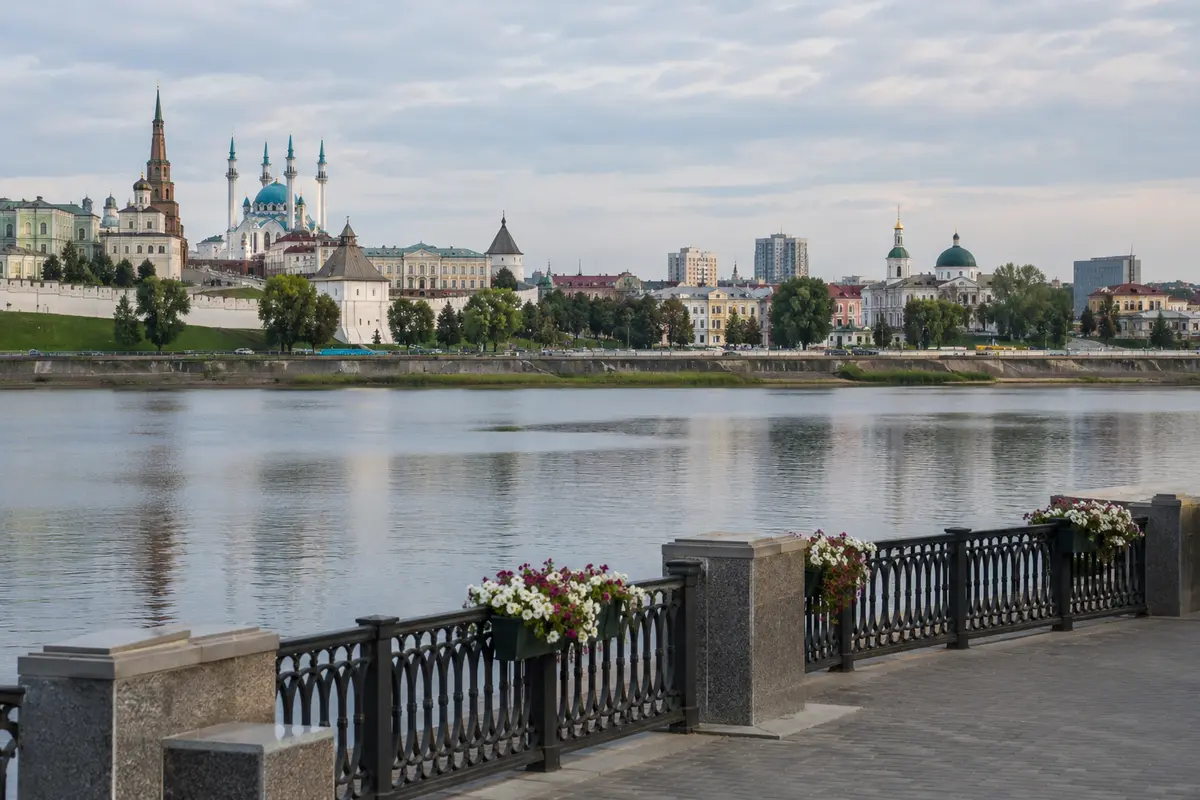 Typical Kazan riverside landscape