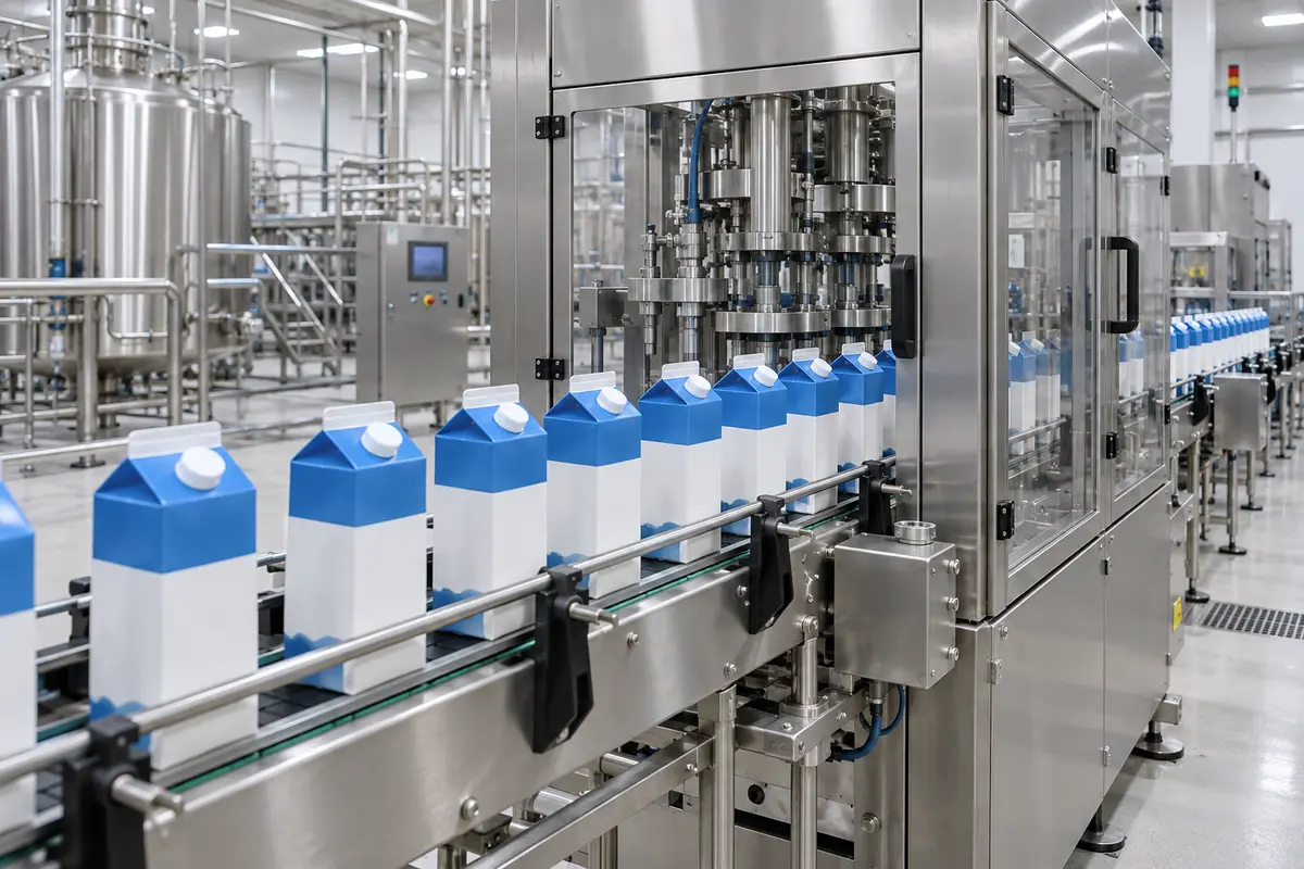Dairy carton-filling production