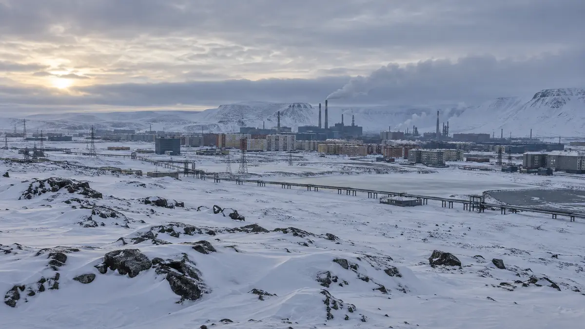 Arctic industrial landscape Arctic industrial landscape