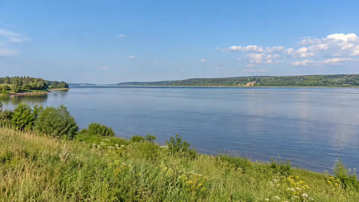 Kama River landscape Kama River landscape
