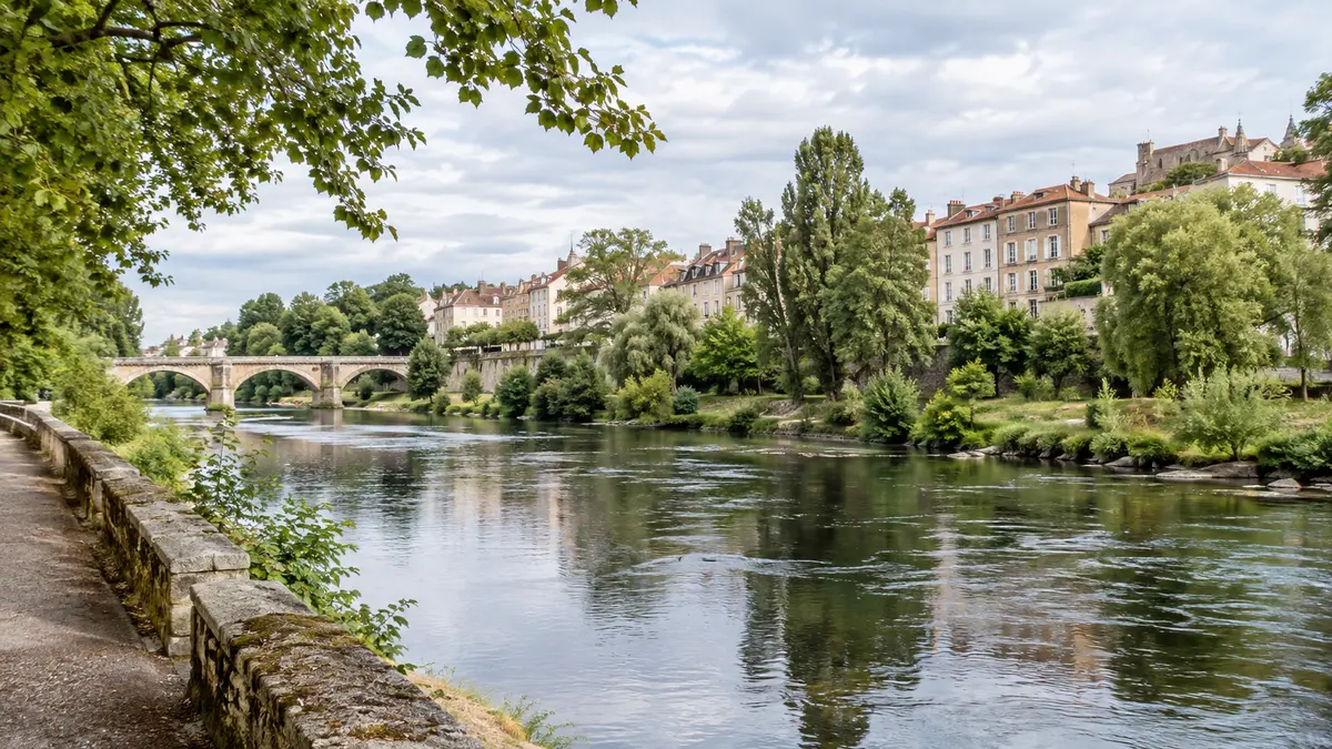 Limoges riverside setting Limoges riverside setting