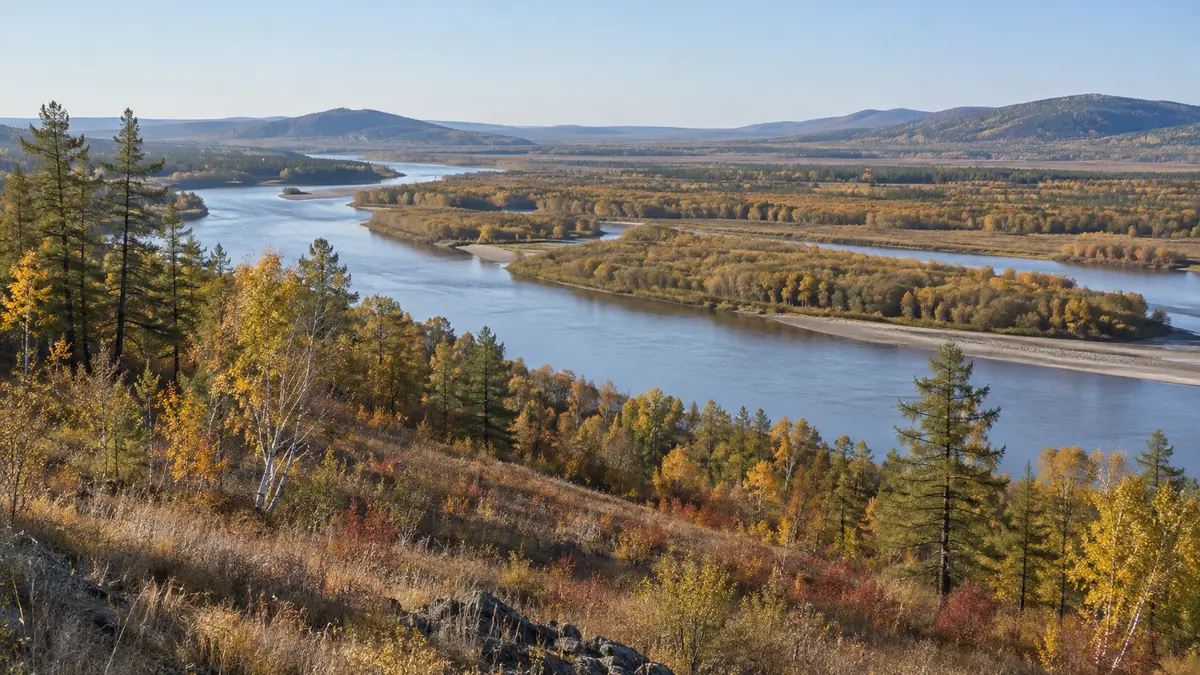 Amur Region river landscape Amur Region river landscape