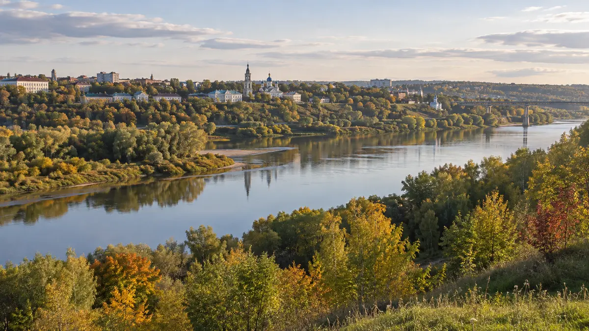 Kaluga regional river landscape