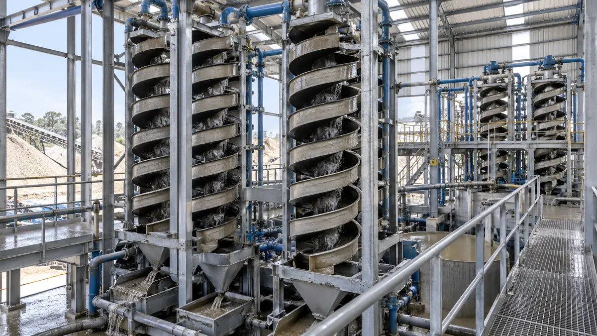 Mineral-sands spiral separators