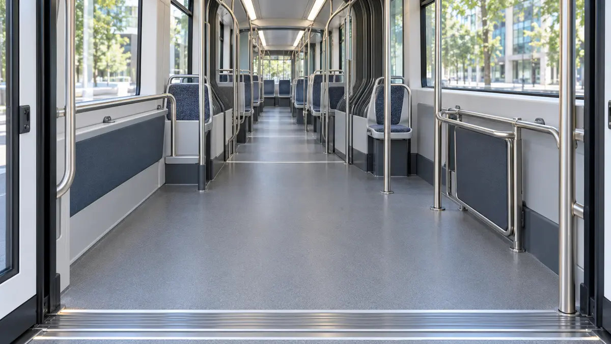 Low-floor tram interior