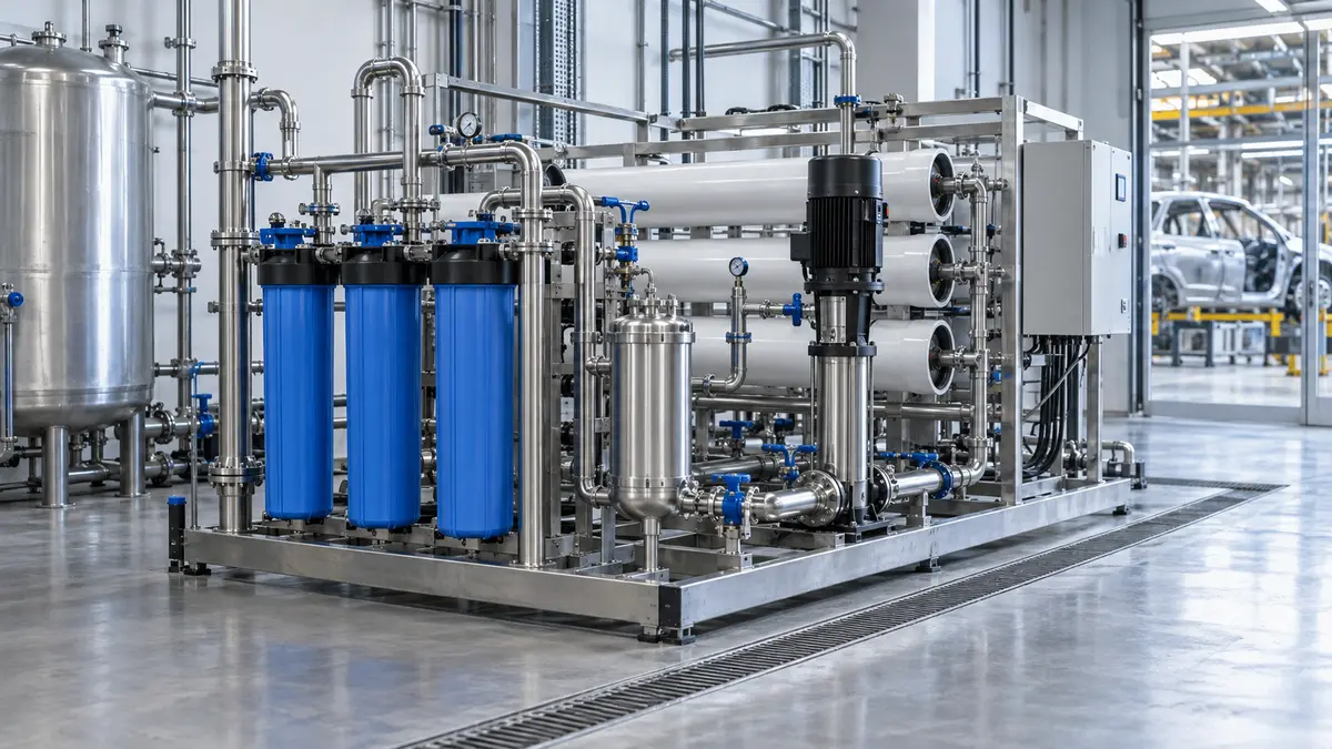 Water-treatment equipment supporting factory utilities